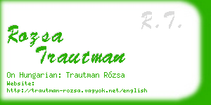 rozsa trautman business card