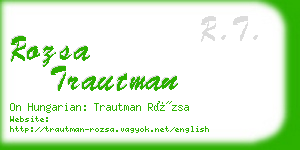 rozsa trautman business card